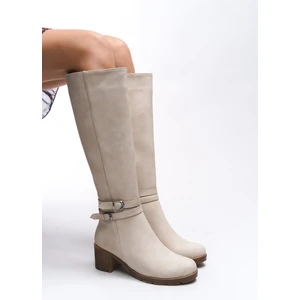 Zauhilde Kadın Toka Detaylı Topuklu Çizme 0012746