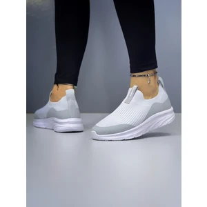 Kadın Ortopedik Bağcıksız Triko Spor Ayakkabı-Buz