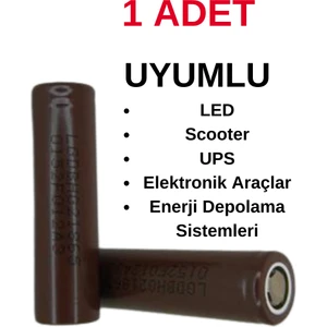 LG CHEM Lg 18650 Hg2 3,6V 3000 Mah Li-Ion Şarjlı Pil