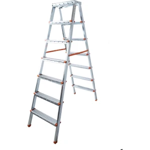 Metal Aktif Gaz Altı Kaynaklı 7+7 Profil Merdiven - Güvenli ve Dayanıklı Ev ve Iş Kullanımına Uygun