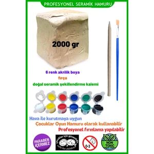 Seramik Hamuru Başlangıç Seti, Kil Çamuru, Oyun Hamuru, Seramik Şekillendirme Kalemi