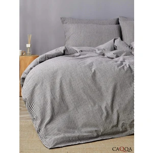 Line Striped Naturel Pamuk Çift Kişilik Nevresim Takımı