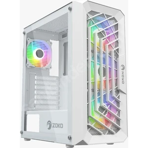 Chiko White 4X12 cm Argb Fan Mesh Panel Temperli Cam Bilgisayar Kasası