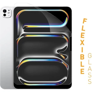 Apple iPad Pro 13 Inc M4 (2024) Çizilmeye ve Kırılmaya Dayanıklı Esnek Şeffaf Flexible Nano Ekran Koruyucu A2925 A2926