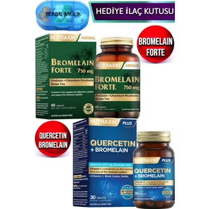 Bromelain Forte 60 Adet Tablet + Nutraxin Quercetin + Bromelain 30 Adet Tablet