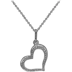 Pırlanta Kalp Kolye