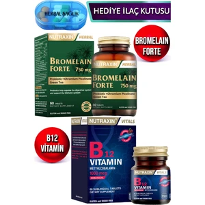 Bromelain Forte 60 Adet Tablet + Nutraxin B12 Vitamini 60 Adet Tablet