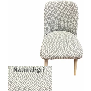 Büyük Oval Tuğla Desen Yüksek Kaliteli Sandalye Kılıfı, Sandalye Örtüsü, Hasır Desen, Lastikli, Likralı , Yıkanabılır 1 Adet Natural Renk