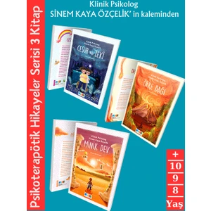 Psikoterapötik Hikayeler Cesur ve Zeki, Öfke Dağı, Minik Dev 3 kitap - Klinik Psikolog Sinem Kaya Özçelik (Ciltli) +8 yaş
