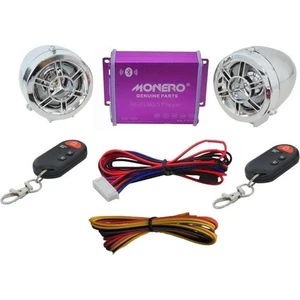 Motosiklet Müzik Sistemi Bluetooth Mp3 Çalar Alarm Radyo Nikel