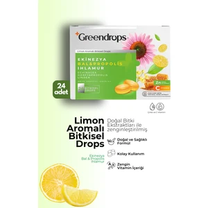 Bitkisel Drops Boğaz Pastili - Limon Aromalı - Ekinezya, Bal&propolis, Ihlamur