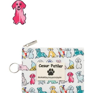 Cesur Patiler Köpek Desenli Anahtarlıklı Mini Çanta 13CMX10CM