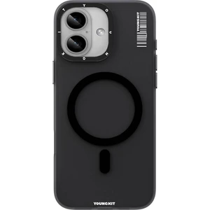 Apple iPhone 16 Uyumlu Kılıf Magsafe Şarj Özellikli Hidden Sand Serisi Kapak Siyah