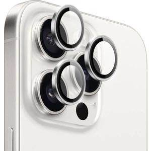 iPhone 16 Pro Max Uyumlu Safir Kamera Lens Koruyucu LG-003 Lens Guard Gümüş