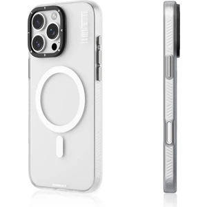 Apple iPhone 16 Pro Kılıf Magsafe Şarj Özellikli Hidden Sand Serisi Kapak Beyaz