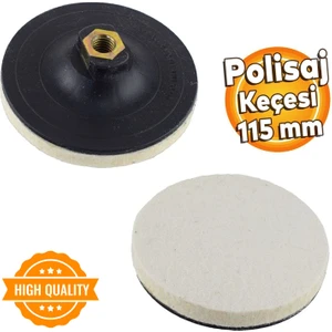 115 mm Oto Araç Araba Pasta Cila Polisaj Keçesi Metal Çelik Mermer Parlatma Matkap Uyumlu Yün Keçesi Pedi