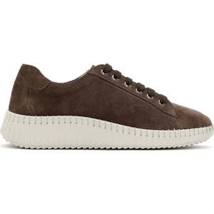 Kadın Vizon Bağcıklı Kalın Tabanlı Süet Deri Sneaker 24WFD501010
