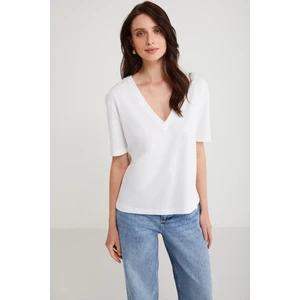 Aline Kadın Regular Beyaz T-Shirt