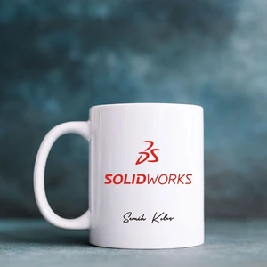 Kitaplı Hediye 3D Tasarımcıya Hediye / Solidworks Tasarımlı Isme Özel Kupa