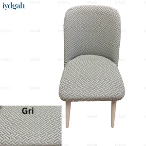 Büyük Oval Tuğla Desen Yüksek Kaliteli Sandalye Kılıfı, Sandalye Örtüsü, Hasır Desen, Lastikli, Likralı , Yıkanabılır 1 Adet Gri Renk