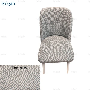Büyük Oval Tuğla Desen Yüksek Kaliteli Sandalye Kılıfı, Sandalye Örtüsü, Hasır Desen, Lastikli, Likralı , Yıkanabılır 1 Adet Taş Renk