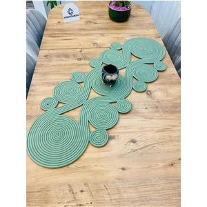 My Doğa Store Jüt, Hasır,sarmal Model, Dekoratif Masa Örtüsü, Runner 40X110 Cm, Sehpa Örtüsü, Bohem Tarzı