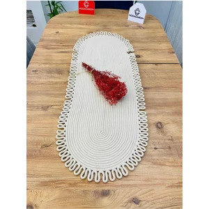 My Doğa Store Jüt, Hasır, Dekoratif Masa Örtüsü, Runner 30X80 Cm, Amerikan Servis, Sehpa Örtüsü, Bohem Tarzı
