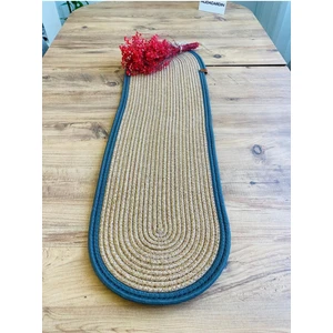 My Doğa Store Jüt, Hasır, Dekoratif Masa Örtüsü, Runner 35X100 Cm, Amerikan Servis, Sehpa Örtüsü, Bohem Tarzı