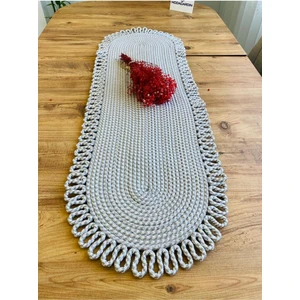 My Doğa Store Jüt, Hasır, Dekoratif Masa Örtüsü, Runner 35x100 Cm, Amerikan Servis, Sehpa Örtüsü, Bohem Tarzı