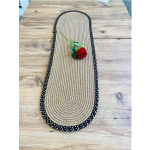 My Doğa Store Jüt, Hasır, Dekoratif Masa Örtüsü, Runner 35X100 Cm, Amerikan Servis, Sehpa Örtüsü, Bohem Tarzı