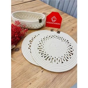 My Doğa Store Jüt Hasır Amerikan Servis Supla ve Sepet 3 Parça