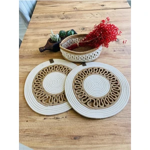 My Doğa Store Jüt Hasır Amerikan Servis Supla ve Sepet 3 Parça