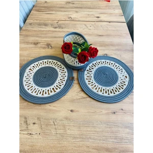 My Doğa Store Jüt Hasır Amerikan Servis Supla ve Sepet 3 Parça