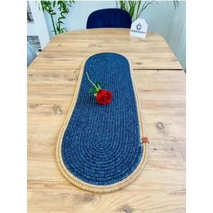 My Doğa Store Jüt, Hasır, Dekoratif Masa Örtüsü, Runner 35X100 Cm, Amerikan Servis, Sehpa Örtüsü, Bohem Tarzı