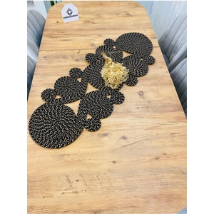 My Doğa Store Jüt, Hasır,sarmal Model, Dekoratif Masa Örtüsü, Runner 40X110 Cm, Sehpa Örtüsü, Bohem Tarzı