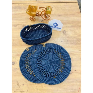 My Doğa Store Jüt Hasır Amerikan Servis Supla Ve Sepet 3 Parça