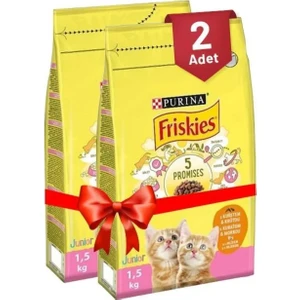 Tavuk Hindi Eti ve Sütlü Yavru Kedi Kuru Maması 1,5 kg x 2 Adet