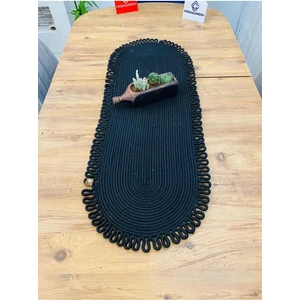 My Doğa Store Jüt, Hasır, Dekoratif Masa Örtüsü, Runner 30X80 Cm, Amerikan Servis, Sehpa Örtüsü, Bohem Tarzı