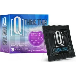 Q Think Thin Vanilya Aromalı  Prezervatif - 0,045mm Ekstra İnce Koruma