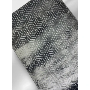 Dinarsu Halı Armoni Desen Antrasit Renk Kesme Kaymaz Taban Halı Yolluk