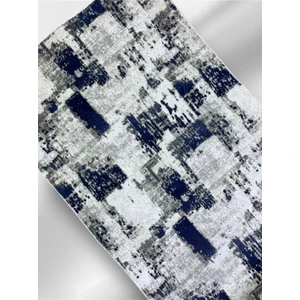 Dinarsu Halı Safir Desen Mavi Renk Kesme Kaymaz Taban Halı Yolluk