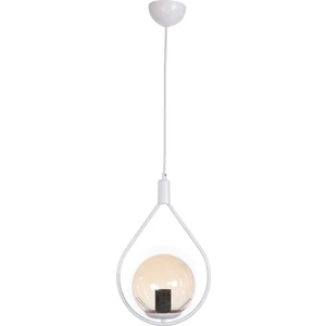 Fer Avize Deco Modern Tasarım Cafe - Mutfak - Salon - Hol Beyaz Renk Bal Camlı Tekli Avize