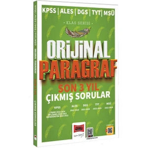 Yargı Yayınevi 2025 KPSS ALES DGS TYT MSÜ Klas Serisi Orijinal Paragraf Son 3 Yıl Çıkmış Sorular