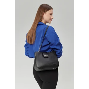 Kadın Üç Bölmeli Kilit Kapamalı El Omuz Çantası