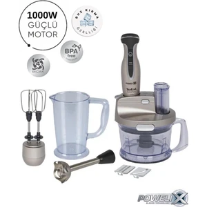 Powelix Turbo Fonksiyonlu Premium Blender Seti 1000 W Güçlü Motor, Buz Kırma, Dilimleyici Rendeli, Tefalin En Güçlüsü + Onerous Mutfak Tartısı