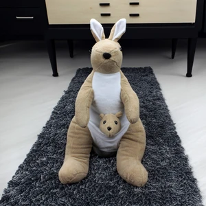 Platin Gift Yavrulu Kanguru Peluş 42cm Kahverengi