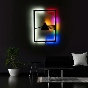 The Eba Design Tablo Marketi Pink Floyd Tablo, Işıklı Duvar Dekor Ahşap, Neon Işık, Ledli Işıklı Tablo