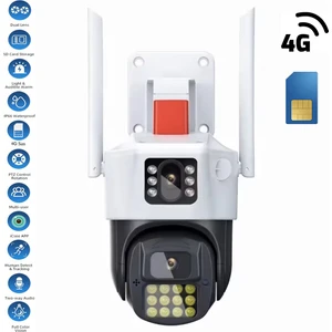 4g Sim Kartlı Çift Kameralı Adaptörlü Hareketli Alarmlı Akıllı Güvenlik Kamerası