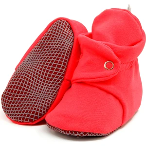 Ella Bonna Organik Pamuk Bebek Pandufu, Kaydırmaz Taban, Yenidoğan Patiği, Ev Kreş Ayakkabısı, Nar Çiçeği