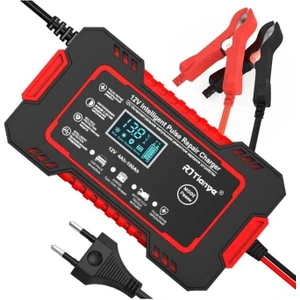 12V 6A Akıllı Araba Motosiklet LCD Ekran Araç Akü Onarım Hızlı Şarj Cihazı Islak Kuru Jel Kurşunasit